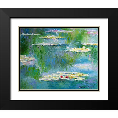 Lilies Black Modern Wood Framed Art Print with Double Matting by Wallich, Richard