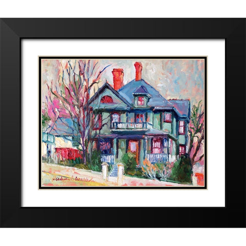 Green House Black Modern Wood Framed Art Print with Double Matting by Wallich, Richard