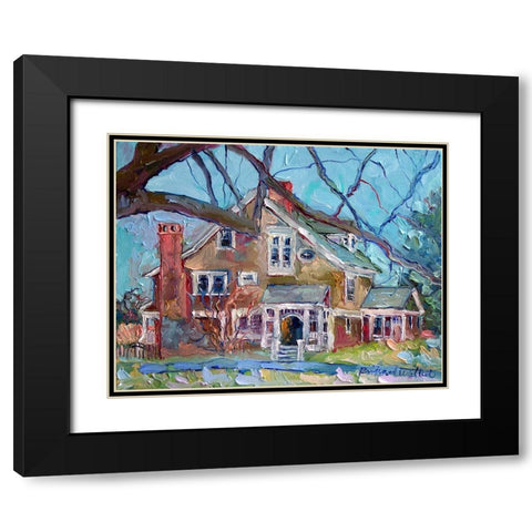 Jamestown Black Modern Wood Framed Art Print with Double Matting by Wallich, Richard