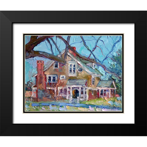 Jamestown Black Modern Wood Framed Art Print with Double Matting by Wallich, Richard