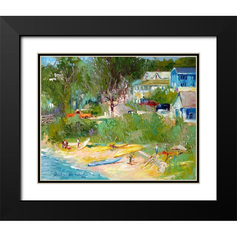 Kayak Black Modern Wood Framed Art Print with Double Matting by Wallich, Richard