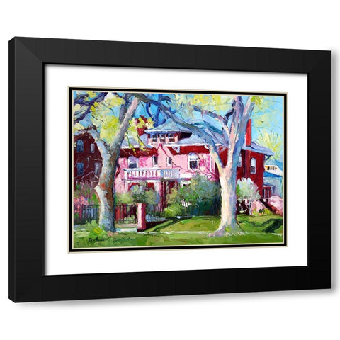 Mansion 1 Black Modern Wood Framed Art Print with Double Matting by Wallich, Richard