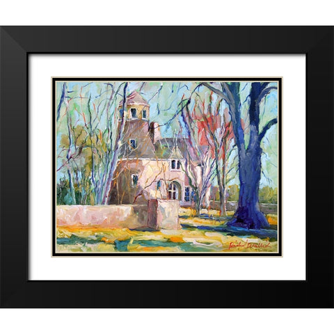 Tan House Black Modern Wood Framed Art Print with Double Matting by Wallich, Richard