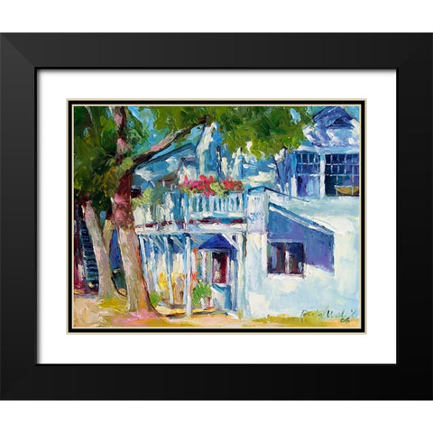 White House Black Modern Wood Framed Art Print with Double Matting by Wallich, Richard