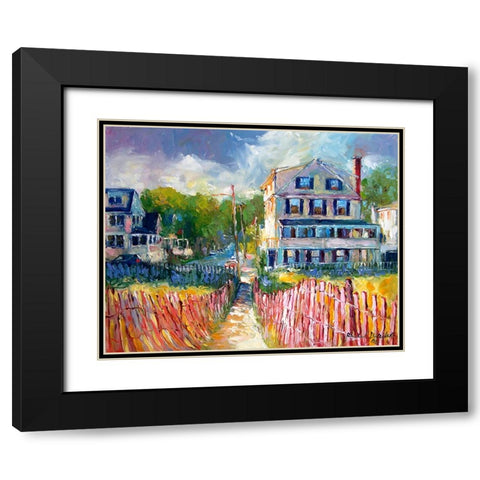 Path Black Modern Wood Framed Art Print with Double Matting by Wallich, Richard