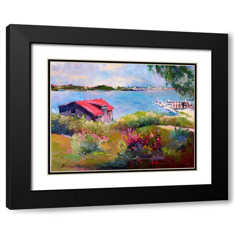 Reservoir Black Modern Wood Framed Art Print with Double Matting by Wallich, Richard