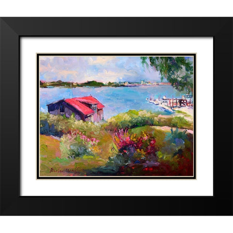 Reservoir Black Modern Wood Framed Art Print with Double Matting by Wallich, Richard