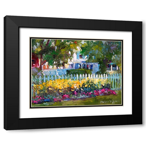 Flower Garden Black Modern Wood Framed Art Print with Double Matting by Wallich, Richard
