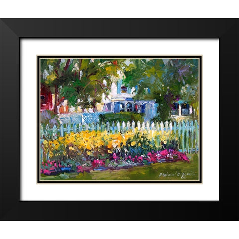 Flower Garden Black Modern Wood Framed Art Print with Double Matting by Wallich, Richard