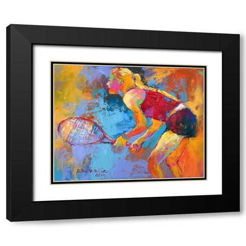 Tennis Black Modern Wood Framed Art Print with Double Matting by Wallich, Richard