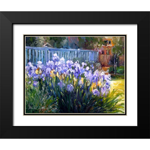 Iris Black Modern Wood Framed Art Print with Double Matting by Wallich, Richard