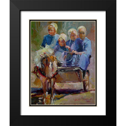 Amish Black Modern Wood Framed Art Print with Double Matting by Wallich, Richard