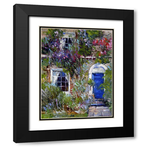 Blue Black Modern Wood Framed Art Print with Double Matting by Wallich, Richard
