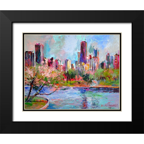 Cityscape 2 Black Modern Wood Framed Art Print with Double Matting by Wallich, Richard