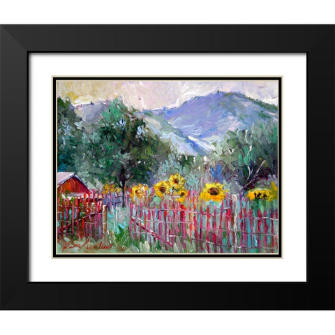 Foothills Black Modern Wood Framed Art Print with Double Matting by Wallich, Richard