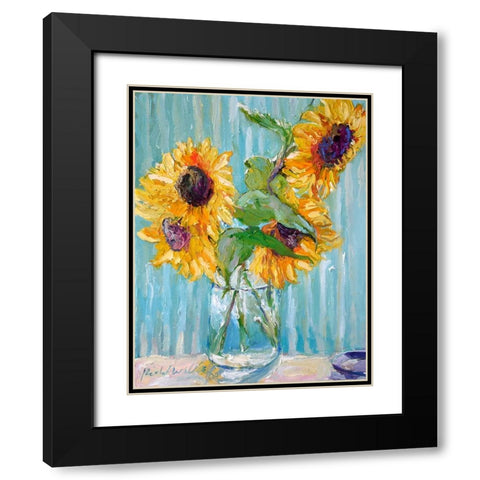 Sunflower Black Modern Wood Framed Art Print with Double Matting by Wallich, Richard