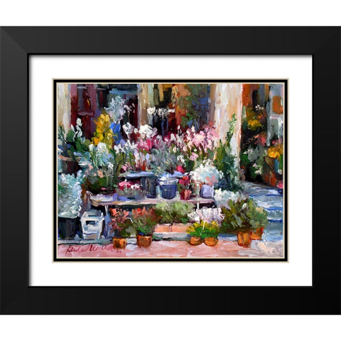 Flower Stand Black Modern Wood Framed Art Print with Double Matting by Wallich, Richard