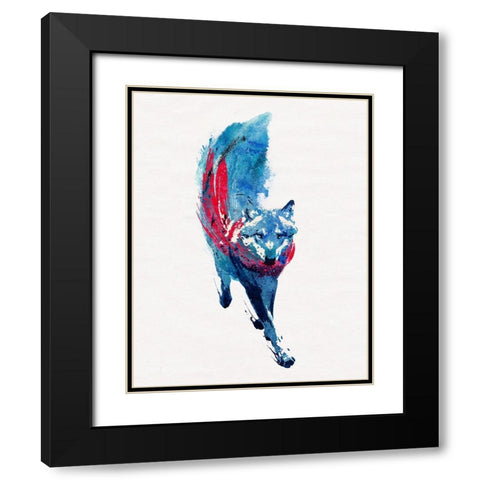 Lupus Lupus Black Modern Wood Framed Art Print with Double Matting by Farkas, Robert