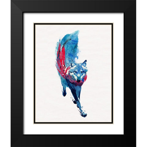 Lupus Lupus Black Modern Wood Framed Art Print with Double Matting by Farkas, Robert