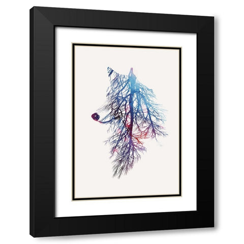 My Roots Black Modern Wood Framed Art Print with Double Matting by Farkas, Robert