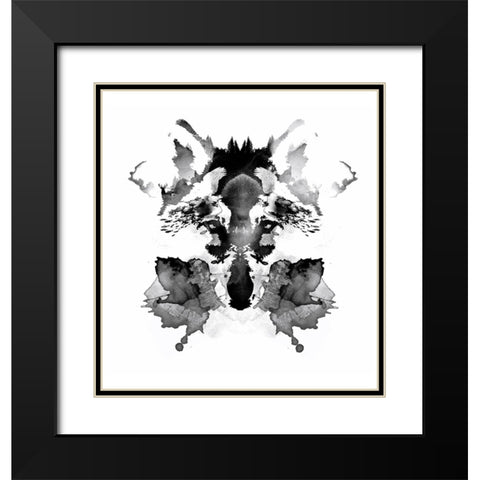 Rorschach Black Modern Wood Framed Art Print with Double Matting by Farkas, Robert