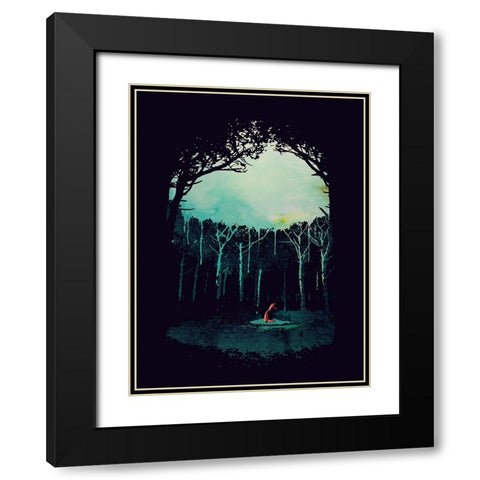 Deep In The Forest Black Modern Wood Framed Art Print with Double Matting by Farkas, Robert