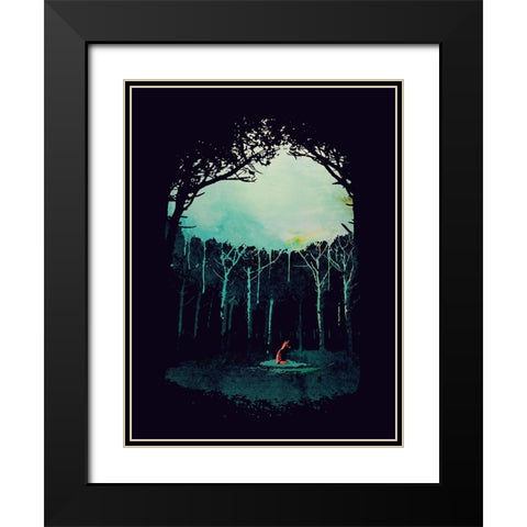 Deep In The Forest Black Modern Wood Framed Art Print with Double Matting by Farkas, Robert