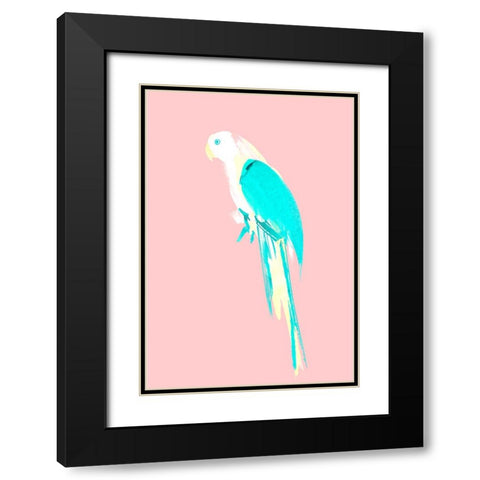 Summer Parrot Black Modern Wood Framed Art Print with Double Matting by Farkas, Robert