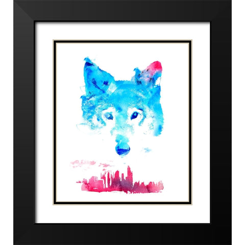 The Guardian Black Modern Wood Framed Art Print with Double Matting by Farkas, Robert