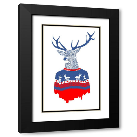 Ugly Winter Pullover Black Modern Wood Framed Art Print with Double Matting by Farkas, Robert