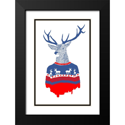 Ugly Winter Pullover Black Modern Wood Framed Art Print with Double Matting by Farkas, Robert