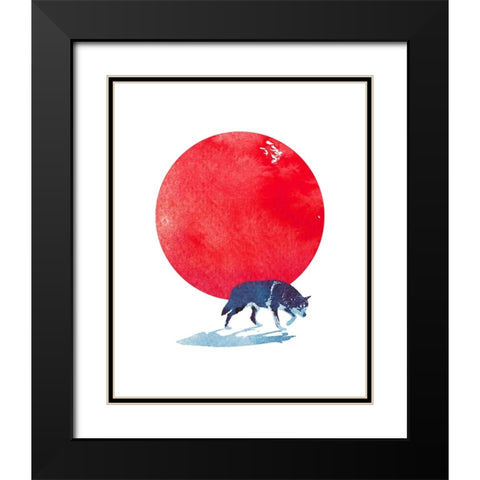 Fear The Red Black Modern Wood Framed Art Print with Double Matting by Farkas, Robert