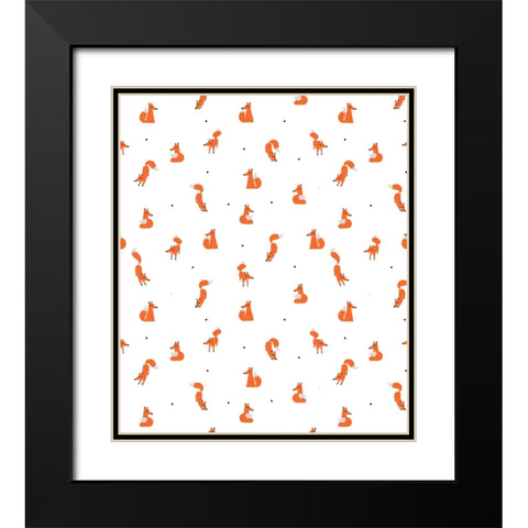 Winter Foxes (Man) Black Modern Wood Framed Art Print with Double Matting by Farkas, Robert