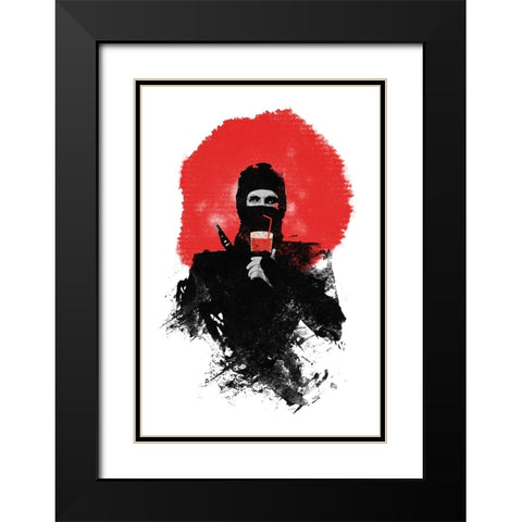 American Ninja Black Modern Wood Framed Art Print with Double Matting by Farkas, Robert