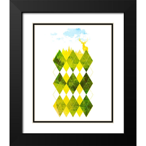 Elegant Forest Black Modern Wood Framed Art Print with Double Matting by Farkas, Robert