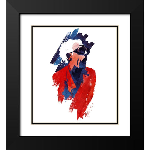 Emett Doc Alpha Black Modern Wood Framed Art Print with Double Matting by Farkas, Robert