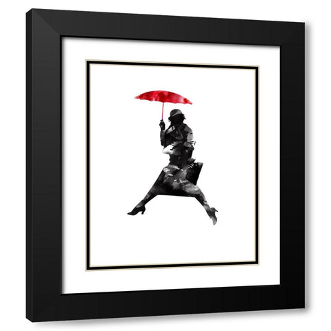Puddle Jumper Black Modern Wood Framed Art Print with Double Matting by Farkas, Robert
