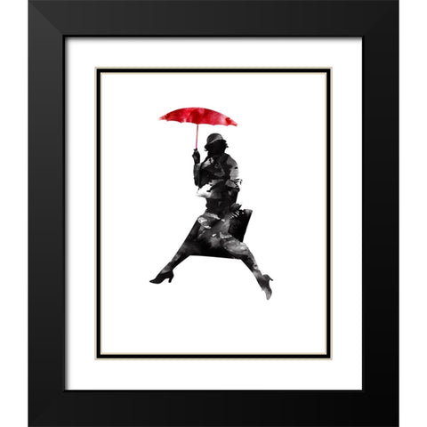 Puddle Jumper Black Modern Wood Framed Art Print with Double Matting by Farkas, Robert