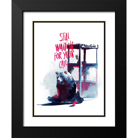 Still Waiting For Your Call Black Modern Wood Framed Art Print with Double Matting by Farkas, Robert