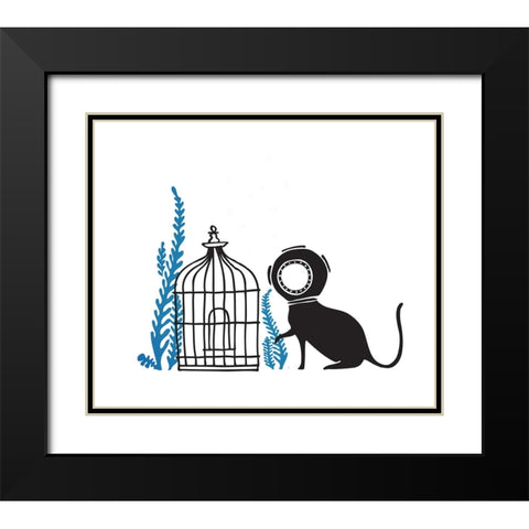 We Can Be Friends Black Modern Wood Framed Art Print with Double Matting by Farkas, Robert