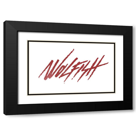 Wolfish Black Modern Wood Framed Art Print with Double Matting by Farkas, Robert
