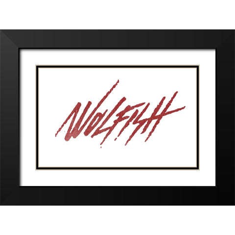 Wolfish Black Modern Wood Framed Art Print with Double Matting by Farkas, Robert