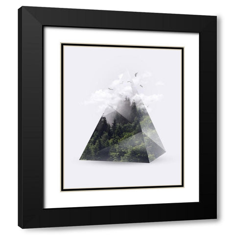 Forest Triangle Black Modern Wood Framed Art Print with Double Matting by Farkas, Robert