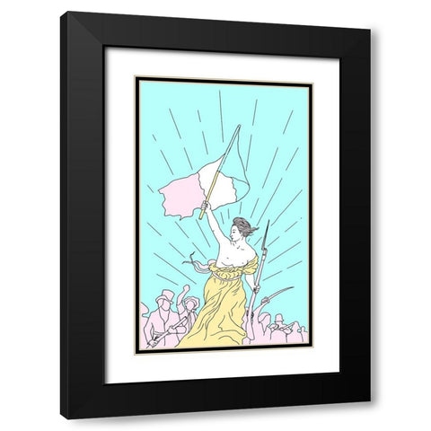 Liberty Final Black Modern Wood Framed Art Print with Double Matting by Farkas, Robert