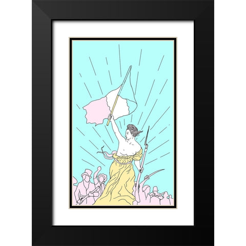 Liberty Final Black Modern Wood Framed Art Print with Double Matting by Farkas, Robert