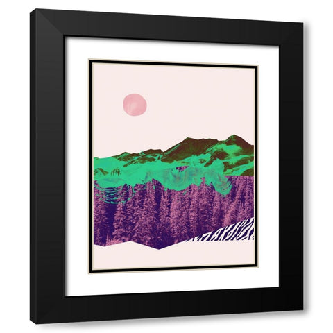 Lost Track Black Modern Wood Framed Art Print with Double Matting by Farkas, Robert