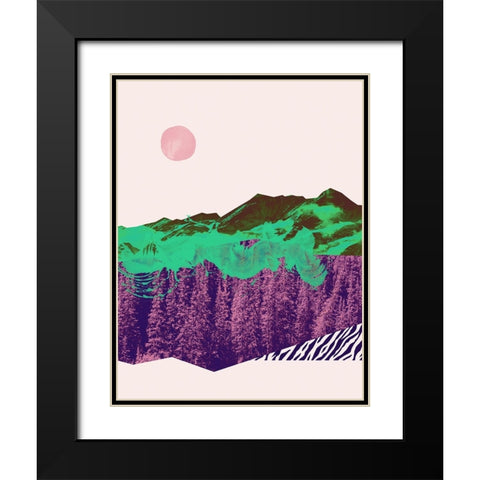 Lost Track Black Modern Wood Framed Art Print with Double Matting by Farkas, Robert