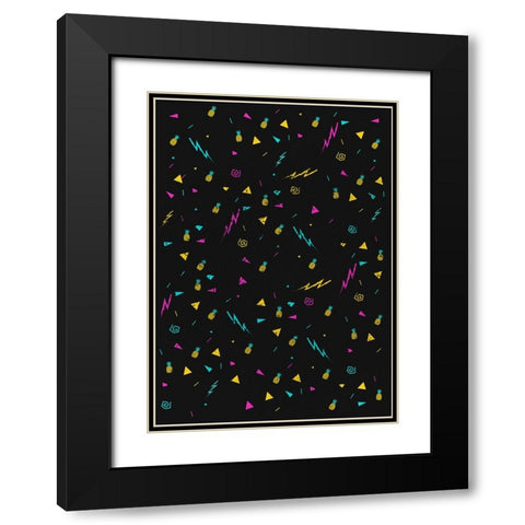 Magic Pineapple Black Modern Wood Framed Art Print with Double Matting by Farkas, Robert