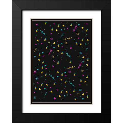 Magic Pineapple Black Modern Wood Framed Art Print with Double Matting by Farkas, Robert