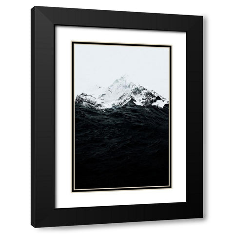 Those Waves Were Like Mountains Black Modern Wood Framed Art Print with Double Matting by Farkas, Robert